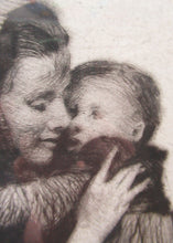 Load image into Gallery viewer, Original Pencil Signed Etching: William Lee Hankey. Mother and Child; 1920s
