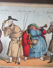 Load image into Gallery viewer, Original 1820s William Heath Satirical Print Quartette of Characters George IV, Lady Conyngham, Duke of Wellington &amp; Robert Peel

