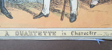 Load image into Gallery viewer, Original 1820s William Heath Satirical Print Quartette of Characters George IV, Lady Conyngham, Duke of Wellington &amp; Robert Peel
