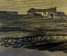 Load image into Gallery viewer, Black Chalk Landscape Study by Sir Muirhead Bone. Signed &amp; Framed
