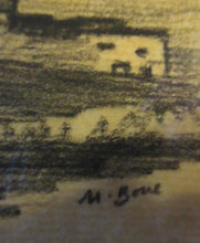 Load image into Gallery viewer, Black Chalk Landscape Study by Sir Muirhead Bone. Signed &amp; Framed
