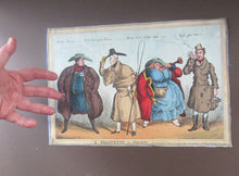 Load image into Gallery viewer, Original 1820s William Heath Satirical Print Quartette of Characters George IV, Lady Conyngham, Duke of Wellington &amp; Robert Peel
