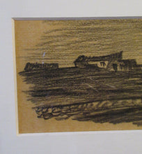 Load image into Gallery viewer, Black Chalk Landscape Study by Sir Muirhead Bone. Signed &amp; Framed
