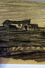 Load image into Gallery viewer, Black Chalk Landscape Study by Sir Muirhead Bone. Signed &amp; Framed
