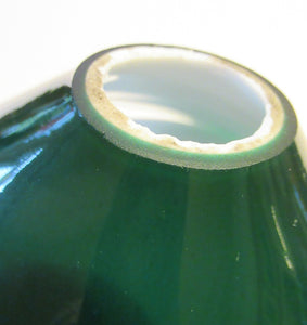 SINGLE Antique 1930s  Green Glass "Coolie" Hanging or Pendant Lightshade