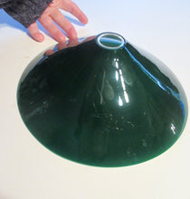 Load image into Gallery viewer, SINGLE Antique 1930s  Green Glass &quot;Coolie&quot; Hanging or Pendant Lightshade
