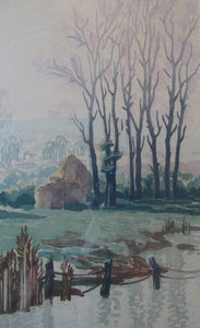 1930s COLOUR WOODCUT. Concord and Cavendish Morton Entitled Spring Rhapsody