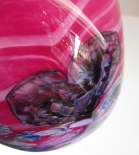 Load image into Gallery viewer, Pink Caithness Cadenza Hearts Glass Vase. Colin Terris Design 1980s
