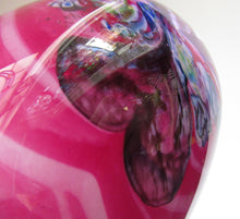 Load image into Gallery viewer, Pink Caithness Cadenza Hearts Glass Vase. Colin Terris Design 1980s
