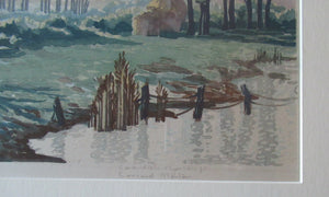 1930s COLOUR WOODCUT. Concord and Cavendish Morton Entitled Spring Rhapsody