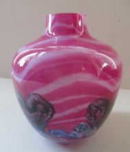 Load image into Gallery viewer, Pink Caithness Cadenza Hearts Glass Vase. Colin Terris Design 1980s
