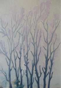 1930s COLOUR WOODCUT. Concord and Cavendish Morton Entitled Spring Rhapsody