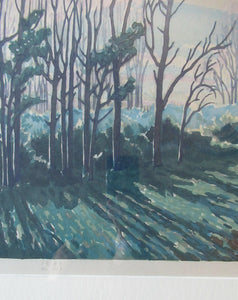 1930s COLOUR WOODCUT. Concord and Cavendish Morton Entitled Spring Rhapsody