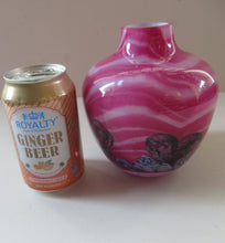 Load image into Gallery viewer, Pink Caithness Cadenza Hearts Glass Vase. Colin Terris Design 1980s
