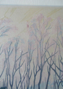 1930s COLOUR WOODCUT. Concord and Cavendish Morton Entitled Spring Rhapsody