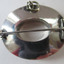 Load image into Gallery viewer, Antique Victorian Agate or Pebble Brooch Solid Silver 

