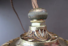 Load image into Gallery viewer, Edwardian Cut Glass and Brass Single Hanging Light Shade 1900s
