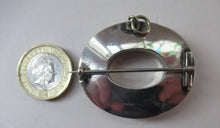 Load image into Gallery viewer, Antique Victorian Agate or Pebble Brooch Solid Silver 
