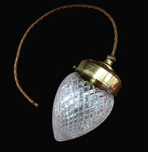 Load image into Gallery viewer, Edwardian Cut Glass and Brass Single Hanging Light Shade 1900s
