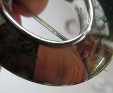 Load image into Gallery viewer, Antique Victorian Agate or Pebble Brooch Solid Silver 
