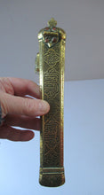 Load image into Gallery viewer, Antique Middle Eastern Travelling Brass Scribe. Beautifully Engraved Pen Case with Attached Ink Well
