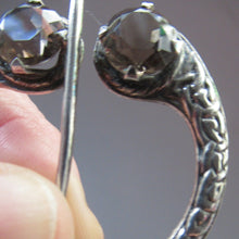 Load image into Gallery viewer, 1960s Glasgow Hallmark Silver Penannular Brooch with Citrines
