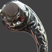 Load image into Gallery viewer, 1960s Glasgow Hallmark Silver Penannular Brooch with Citrines
