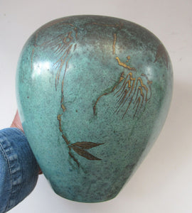1920s Art Deco WMF IKORA Verdigris Vase