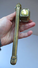 Load image into Gallery viewer, Antique Middle Eastern Travelling Brass Scribe. Beautifully Engraved Pen Case with Attached Ink Well

