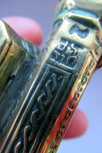 Load image into Gallery viewer, Antique Middle Eastern Travelling Brass Scribe. Beautifully Engraved Pen Case with Attached Ink Well
