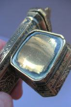 Load image into Gallery viewer, Antique Middle Eastern Travelling Brass Scribe. Beautifully Engraved Pen Case with Attached Ink Well
