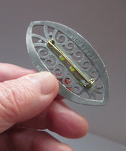 Load image into Gallery viewer, Vintage 1970s Scottish CEARD Pewter Brooch. Entitled MOOR FERN
