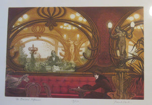 Frank Martin 1980s Colour Etching The Brasseries Hoffman by Frank Martin