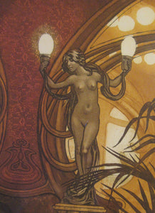 Frank Martin 1980s Colour Etching The Brasseries Hoffman by Frank Martin