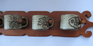 Vintage 1960s Dutch Studio Pottery Cups by Hannie Mein