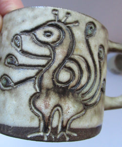 Vintage 1960s Dutch Studio Pottery Cups by Hannie Mein