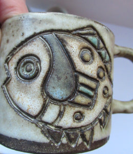 Vintage 1960s Dutch Studio Pottery Cups by Hannie Mein