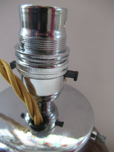 1930s WMF Ikora Glass Lamp with Chrome Fittings Interior Light