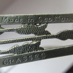 Vintage 1970s Scottish CEARD Pewter Pendant & Long Chain. Entitled GRASSES