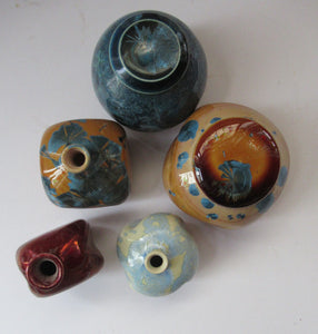 Julie Brooke Crystalline Glaze Miniature Lidded Pot