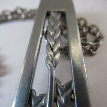Load image into Gallery viewer, Vintage 1970s Scottish CEARD Pewter Pendant &amp; Long Chain. Entitled GRASSES
