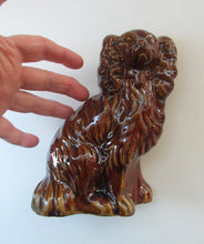 Load image into Gallery viewer, SINGLE: ANTIQUE 19th Century Miniature Treacle Glaze Staffordshire Dog
