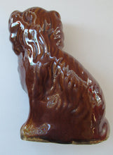 Load image into Gallery viewer, SINGLE: ANTIQUE 19th Century Miniature Treacle Glaze Staffordshire Dog
