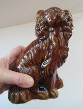 Load image into Gallery viewer, SINGLE: ANTIQUE 19th Century Miniature Treacle Glaze Staffordshire Dog
