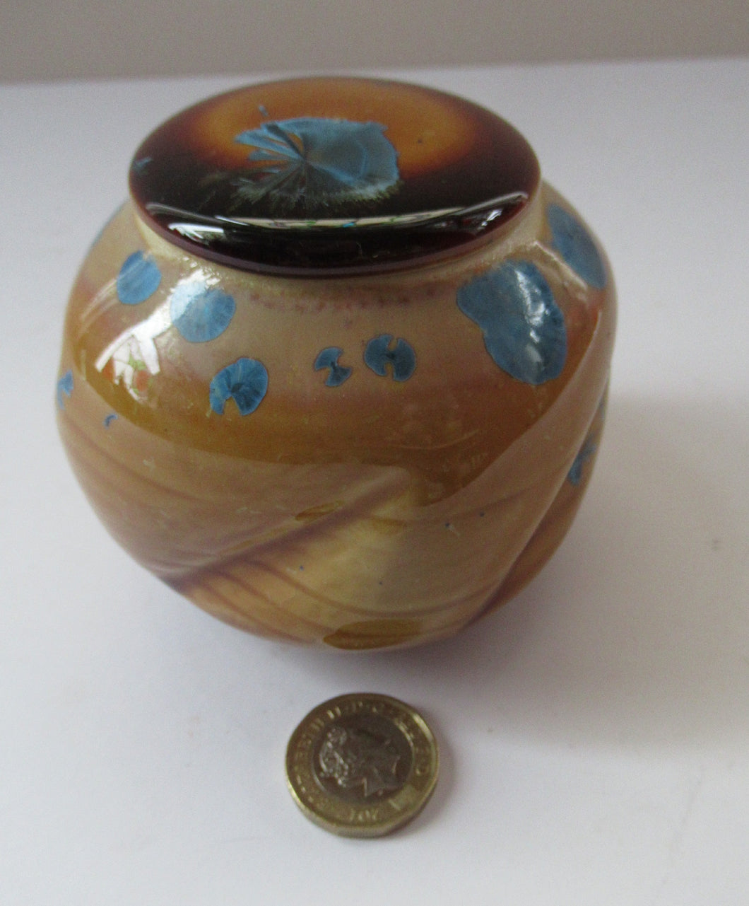 Julie Brooke Crystalline Glaze Miniature Bottle Vase