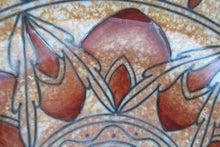 Load image into Gallery viewer, 1930s Charlotte Rhead Crown Ducal Lotus Leaves Pattern Wall Charger
