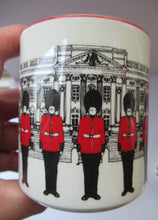 Load image into Gallery viewer, 1980s MIDWINTER POTTERY. Rare LONDON SCENES Mugs. Guardsmen at Buckingham Palace, London
