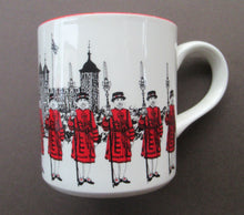 Load image into Gallery viewer, 1980s MIDWINTER POTTERY. Rare LONDON SCENES Mugs. Beefeaters at the Tower of London
