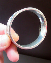 Load image into Gallery viewer, 1960s SOLID SILVER Hinged Silver Cuff Bracelet or Bangle
