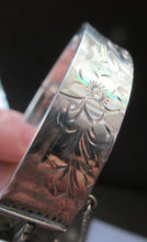 Load image into Gallery viewer, 1960s SOLID SILVER Hinged Silver Cuff Bracelet or Bangle
